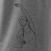 Protahující se žena jedním tahem