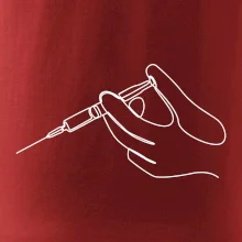 Ruka a injekce jedním tahem