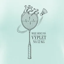 Badminton srdce s výpletem