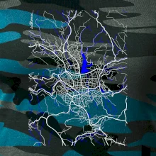 Jablonec nad Nisou - Mapa s vodními toky