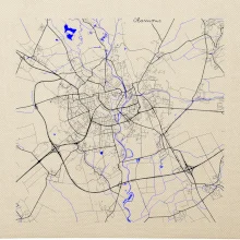 Olomouc - Mapa s vodními toky