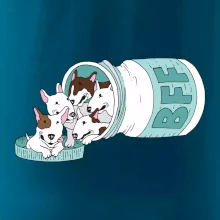 Bullterrier Friends Forever zelené (Pecka design)