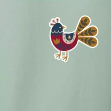 Folklor na prsu slepice