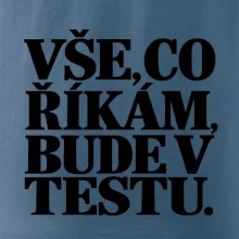 Vše co říkám bude v testu