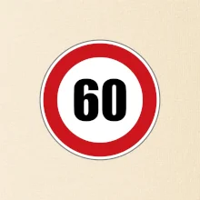 Dopravní značka - omezení rychlosti 60