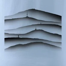 Stínované siluety Českých hor