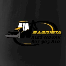 Bagrista v kruhu - vlastní nápis