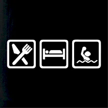 Eat sleep vodní pólo v řadě