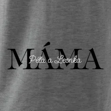 Máma - Tiskací nápis se jmény dětí