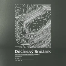 Děčínský Sněžník - vrstevnice v obdélníku