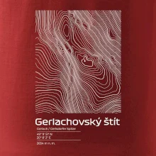 Gerlachovský štít - vrstevnice v obdélníku