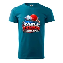 Stolní tenis pálka a míček eat sleep repeat
