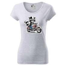 Mýval na motorce kreslený