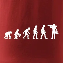 Evoluce dřevorubec - pila a kmen