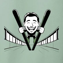 Vysmátý kreslený skokan