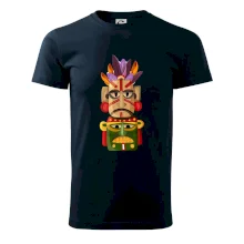 Mayové maska s peřím