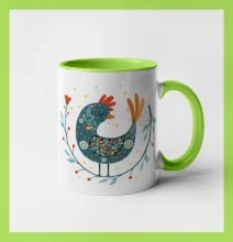 Folklor - slepice s kopretinou