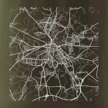 Mapy měst černobílé Plzeň