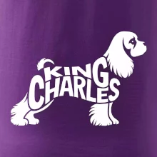 Kavalír king Charles španěl nápis v těle