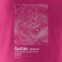 Špičák - vrstevnice v obdélníku