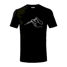 Ruka a injekce jedním tahem