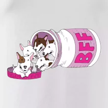 Bullterrier Friends Forever růžové (Pecka design)