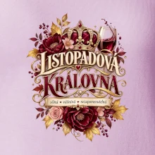 Listopadová královna s vínem a květinami