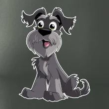 Knírač kreslený sedící