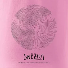 Sněžka - vrstevnice v kruhu