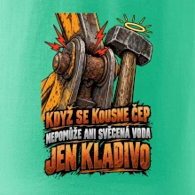 Zaseknutý čep bagru vyřeší kladivo