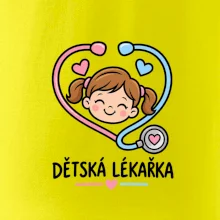 Dětská lékařka - holčička v srdci ze stetoskopu
