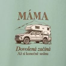 Máma dovolená začíná až si konečně sednu obytný pick-up