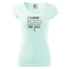 Climbing beacause one ball