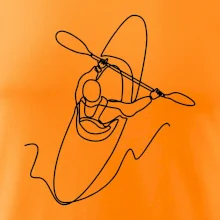 Kajak  ze shora jedním tahem