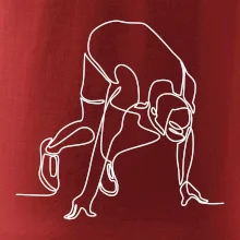 Běžec na startu jedním tahem