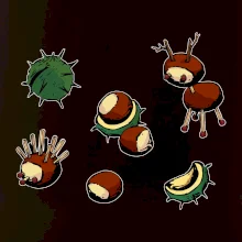 Kaštanová zvířátka - obdelník