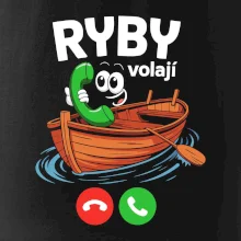 Karikatura ryby volají