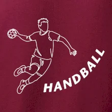 Handball nápis šikmo
