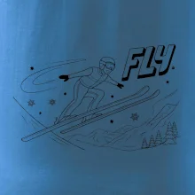 Skokan na lyžích černý obrázek FLY
