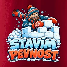 Rodinná vánoční trička - Stavím pevnost táta sněhová bitva