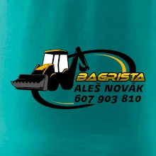 Bagrista v kruhu - vlastní nápis