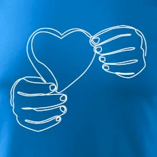 Ruka držící srdce  jedním tahem