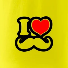 i love mustache - obrys