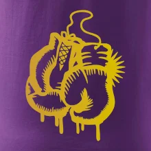 Box rukavice - zlatý potisk