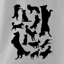 Border kolie siluety