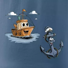 Parové triko - Loď a kotva