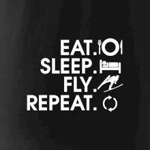 Eat sleep fly repeat - skoky na lyžích