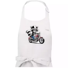 Mýval na motorce kreslený