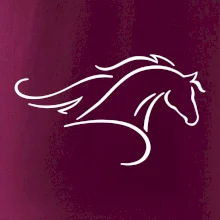 Kůň - bežící silueta hlavy