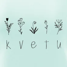 Kvetu - Nápis s květinami